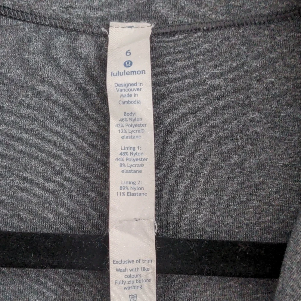 Lululemon Mesh Is More Jacket, Heathered Black, Womens Size 6 - Picture 11 of 12